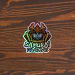 Samurai Pandas Gear Holographic stickers