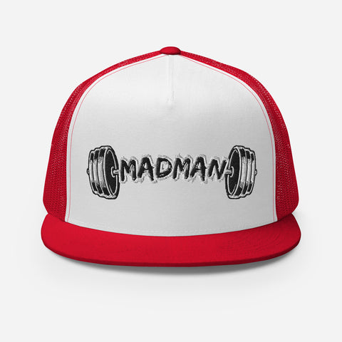 Madman Gym Collection White Barbell Trucker Cap