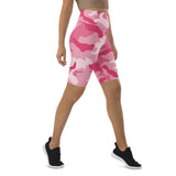 Madman Gym Collection Pink Camo Biker Shorts