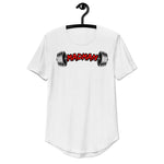 Madman Gym Collection Barbell Men's Curved Hem T-Shirt