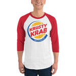 Madman Tee Co LogoWear KRUSTY KRAB 3/4 sleeve raglan shirt